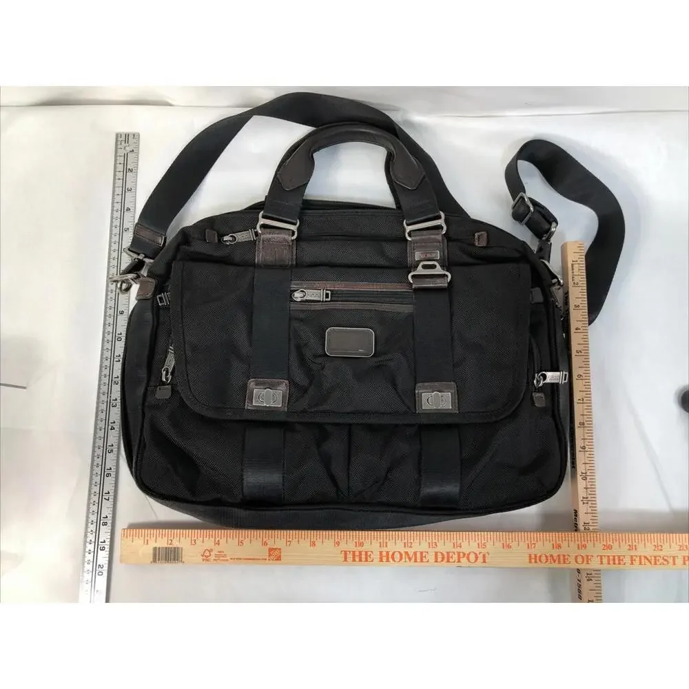 TUMI Ballistic Nylon Business Bag 22634HKH Pinckney Flap Brief Messenger w Strap